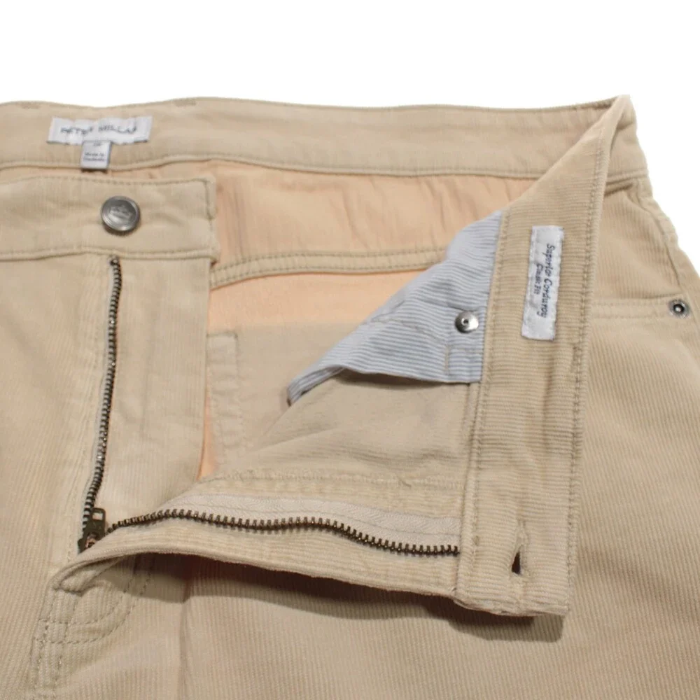 Peter Millar NWT 5 Pocket Jean Cut Corduroy Pants Size 38 US Beige Cotton Blend